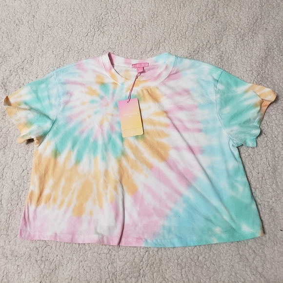 Stoney Clover Lane x Target Short Sleeve Boxy TieDye T-Shirt & Ruffle Mi… - Picture 2 of 8